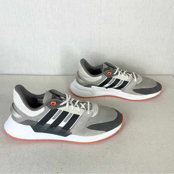 Adidas~Men’s Run‎ 90s Grey/Solar Red Athletic/Running Shoes~Sz 14 - Picture 8 of 15